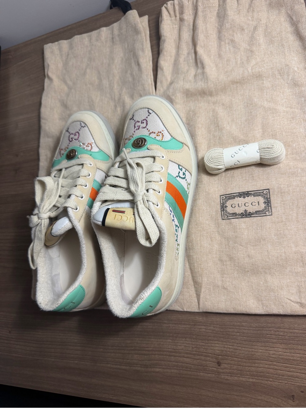 Gucci Women Screener Panelled Sneakers